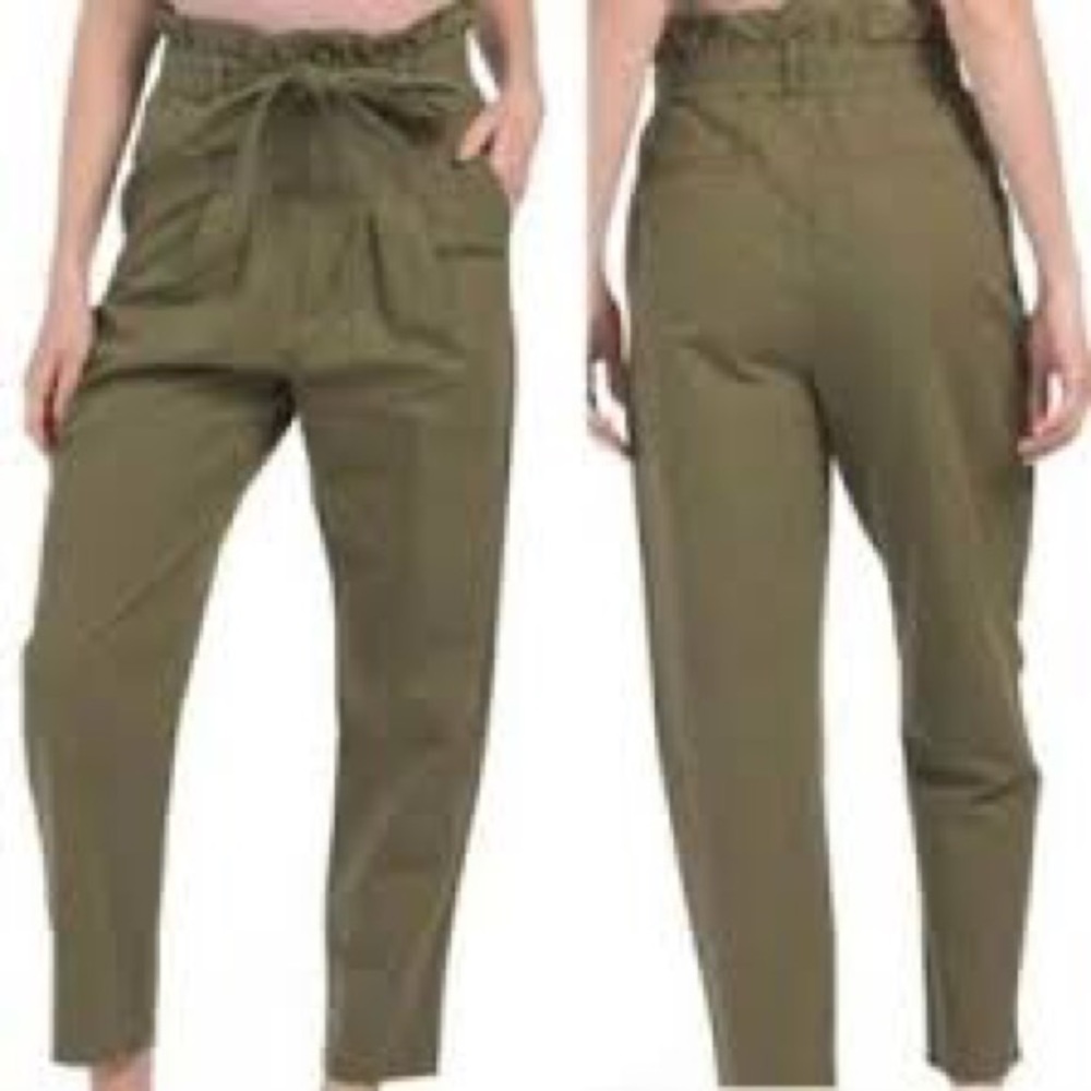 7 For All Mankind paper bag pants ultra high rise sz L